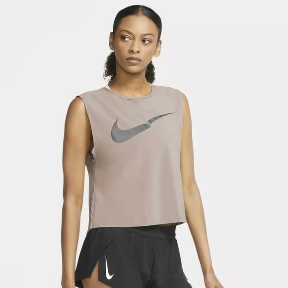 Nike Womens Running Division Pleated Tank Top - Picture 1 of 8